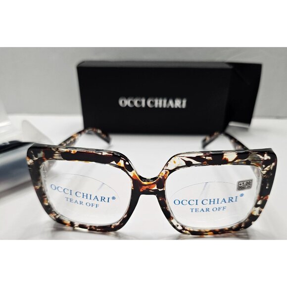 Occi Chiari Reading Glasses +1.00 Tortoise shell Frame With Case - Picture 1 of 10